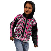 New Zealand Maori Niho Taniwha Kid Hoodie Mawhero Mangopare and Puhoro Pattern