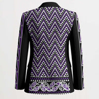New Zealand Maori Niho Taniwha Blazer Waiporopo Mangopare and Puhoro Pattern - Polynesian Pride