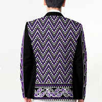 New Zealand Maori Niho Taniwha Blazer Waiporopo Mangopare and Puhoro Pattern - Polynesian Pride