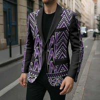 New Zealand Maori Niho Taniwha Blazer Waiporopo Mangopare and Puhoro Pattern - Polynesian Pride