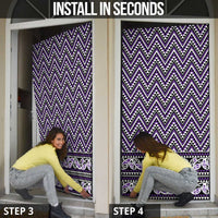 New Zealand Maori Niho Taniwha Door Cover Waiporopo Mangopare and Puhoro Pattern - Polynesian Pride