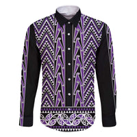 New Zealand Maori Niho Taniwha Family Matching Off The Shoulder Long Sleeve Dress and Hawaiian Shirt Waiporopo Mangopare and Puhoro Pattern