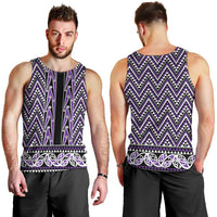 New Zealand Maori Niho Taniwha Men Tank Top Waiporopo Mangopare and Puhoro Pattern LT9 - Polynesian Pride