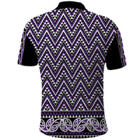 New Zealand Maori Niho Taniwha Polo Shirt Waiporopo Mangopare and Puhoro Pattern