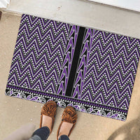 New Zealand Maori Niho Taniwha Rubber Doormat Waiporopo Mangopare and Puhoro Pattern LT9 - Polynesian Pride