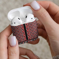 New Zealand Maori Niho Taniwha AirPods Case Whero Mangopare and Puhoro Pattern LT9 - Polynesian Pride