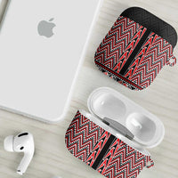 New Zealand Maori Niho Taniwha AirPods Case Whero Mangopare and Puhoro Pattern LT9 - Polynesian Pride