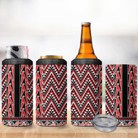 New Zealand Maori Niho Taniwha 4 in 1 Can Cooler Tumbler Whero Mangopare and Puhoro Pattern