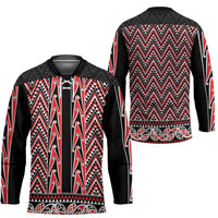 New Zealand Maori Niho Taniwha Hockey Jersey Whero Mangopare and Puhoro Pattern LT9 - Polynesian Pride