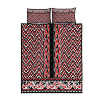New Zealand Maori Niho Taniwha Quilt Bed Set Whero Mangopare and Puhoro Pattern