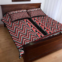 New Zealand Maori Niho Taniwha Quilt Bed Set Whero Mangopare and Puhoro Pattern
