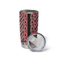 New Zealand Maori Niho Taniwha Tumbler Cup Whero Mangopare and Puhoro Pattern