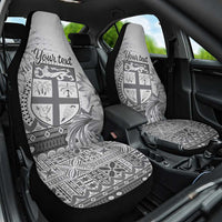Vintage Bula Fiji Personalised Car Seat Cover Beige Hibiscus Tapa Pattern LT9