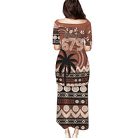 Personalised Bula Fiji 679 Family Matching Puletasi and Hawaiian Shirt Fijian Tagimoucia Masi Tapa Art