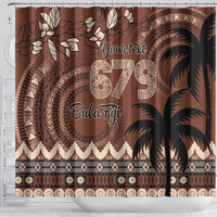 Personalised Bula Fiji 679 Shower Curtain Fijian Tagimoucia Masi Tapa Art