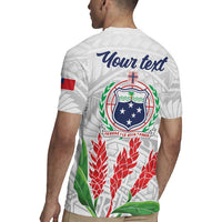 Personalised Samoa 685 Rugby Jersey Teuila Flower With White Samoan Tattoo