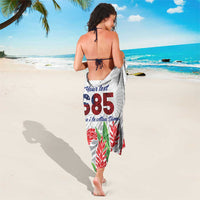 Personalised Samoa 685 Sarong Teuila Flower With White Samoan Tattoo