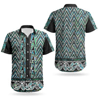 New Zealand Maori Niho Taniwha Couples Matching Short Sleeve Bodycon Dress and Hawaiian Shirt Papua Shell - Mangopare Puhoro Pattern LT9 - Polynesian Pride