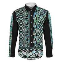 New Zealand Maori Niho Taniwha Family Matching Puletasi and Hawaiian Shirt Papua Shell - Mangopare Puhoro Pattern LT9 Daughter's Dress Green - Polynesian Pride