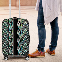 New Zealand Maori Niho Taniwha Luggage Cover Papua Shell - Mangopare Puhoro Pattern
