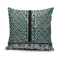 New Zealand Maori Niho Taniwha Pillow Cover Papua Shell - Mangopare Puhoro Pattern