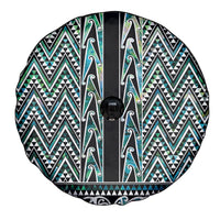 New Zealand Maori Niho Taniwha Spare Tire Cover Papua Shell - Mangopare Puhoro Pattern