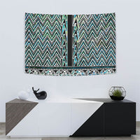 New Zealand Maori Niho Taniwha Tapestry Papua Shell - Mangopare Puhoro Pattern