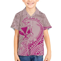 Hawaii Monk Seal and Map Family Matching Summer Maxi Dress and Hawaiian Shirt Polynesian Kanaka Maoli Pink Vibe