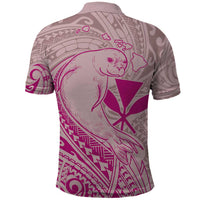 Hawaii Monk Seal and Map Polo Shirt Polynesian Kanaka Maoli Pink Vibe