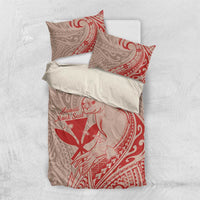 Hawaii Monk Seal and Map Bedding Set Polynesian Kanaka Maoli Red Vibe