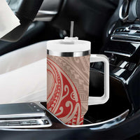 Hawaii Monk Seal and Map Tumbler With Handle Polynesian Kanaka Maoli Red Vibe LT9 - Polynesian Pride