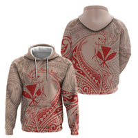 Hawaii Monk Seal and Map Zip Hoodie Polynesian Kanaka Maoli Red Vibe
