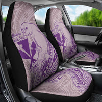 Hawaii Monk Seal and Map Car Seat Cover Polynesian Kanaka Maoli Violet Vibe