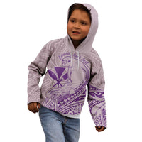 Hawaii Monk Seal and Map Kid Hoodie Polynesian Kanaka Maoli Violet Vibe