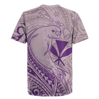 Hawaii Monk Seal and Map Rugby Jersey Polynesian Kanaka Maoli Violet Vibe