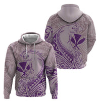 Hawaii Monk Seal and Map Zip Hoodie Polynesian Kanaka Maoli Violet Vibe