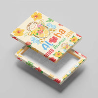 Kawaii Turtle Canvas Wall Art Aloha Hibiscus Flowers LT9 - Polynesian Pride