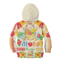 Kawaii Turtle Kid Hoodie Aloha Hibiscus Flowers