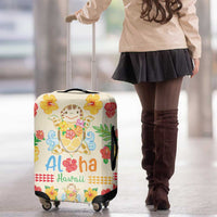 Kawaii Turtle Luggage Cover Aloha Hibiscus Flowers LT9 - Polynesian Pride