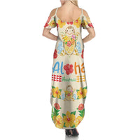 Kawaii Turtle Summer Maxi Dress Aloha Hibiscus Flowers LT9 - Polynesian Pride