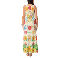 Kawaii Turtle Tank Maxi Dress Aloha Hibiscus Flowers LT9 - Polynesian Pride