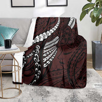 Polynesian Girl Tribal Tattoo Blanket Oxbood Vibe LT9 - Polynesian Pride