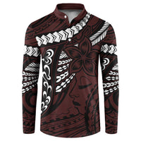 Polynesian Girl Tribal Tattoo Button Sweatshirt Oxbood Vibe LT9 Oxblood - Polynesian Pride