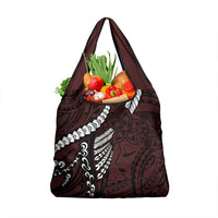 Polynesian Girl Tribal Tattoo Grocery Bag Oxbood Vibe LT9 1-pack One Size Oxblood - Polynesian Pride