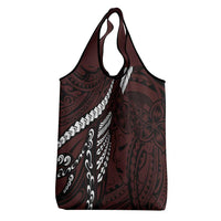 Polynesian Girl Tribal Tattoo Grocery Bag Oxbood Vibe LT9 - Polynesian Pride