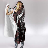 Polynesian Girl Tribal Tattoo Hooded Blanket Oxbood Vibe LT9 - Polynesian Pride