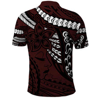 Polynesian Girl Tribal Tattoo Polo Shirt Oxbood Vibe