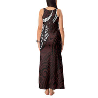Polynesian Girl Tribal Tattoo Tank Maxi Dress Oxbood Vibe LT9 - Polynesian Pride
