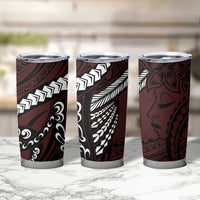 Polynesian Girl Tribal Tattoo Tumbler Cup Oxbood Vibe LT9 - Polynesian Pride