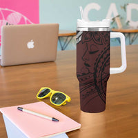 Polynesian Girl Tribal Tattoo Tumbler With Handle Oxbood Vibe LT9 - Polynesian Pride